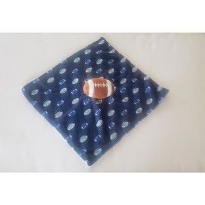 Carters Navy Blue Football Lovey Lovie Security Blanket Plush 2016 Brown Sports